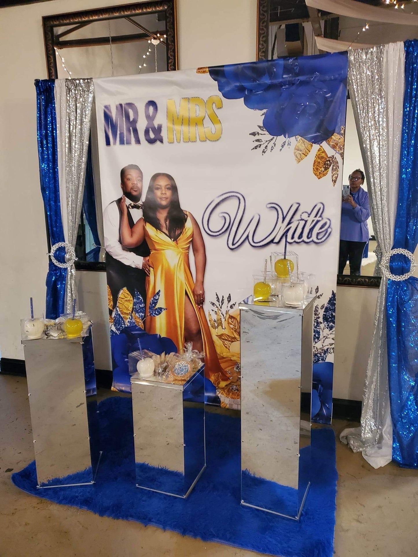 Mr & Mrs Floral Backdrop