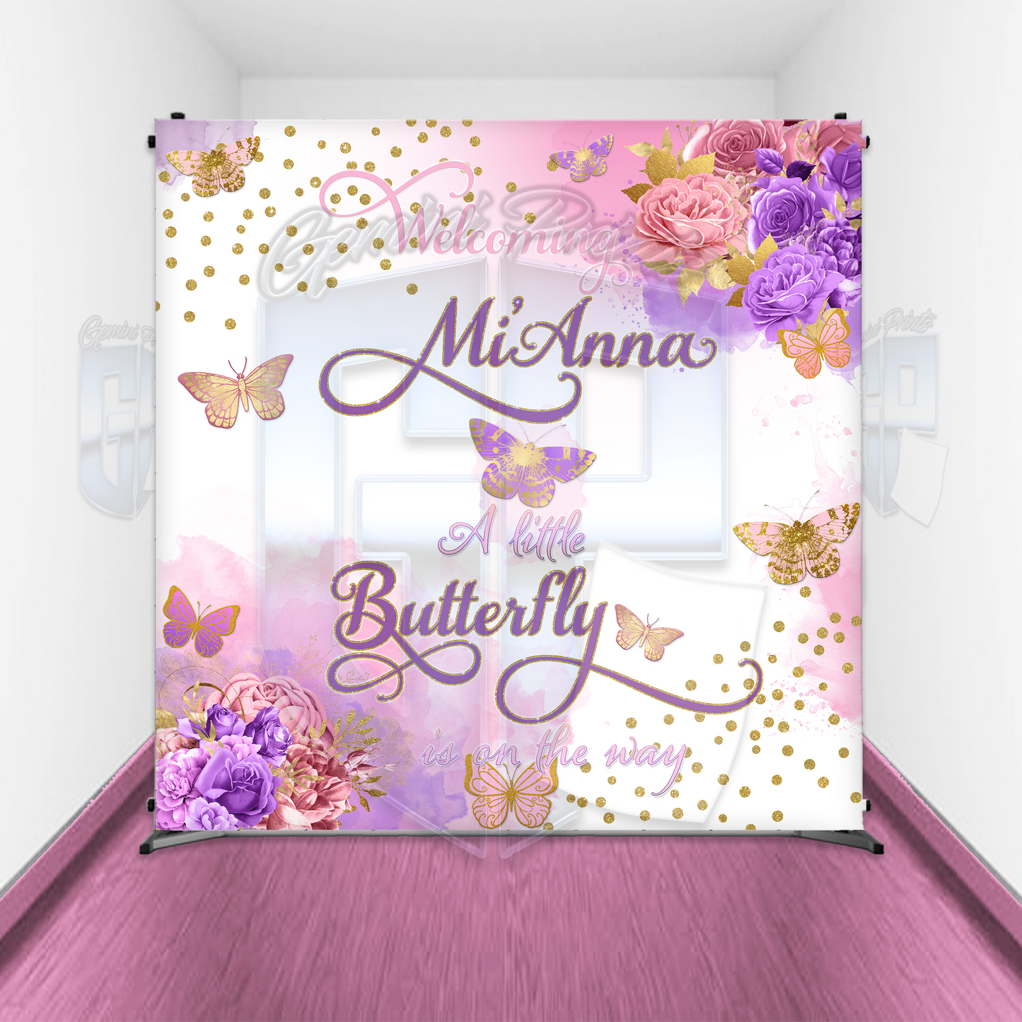 Welcoming A Little Butterfly Backdrop