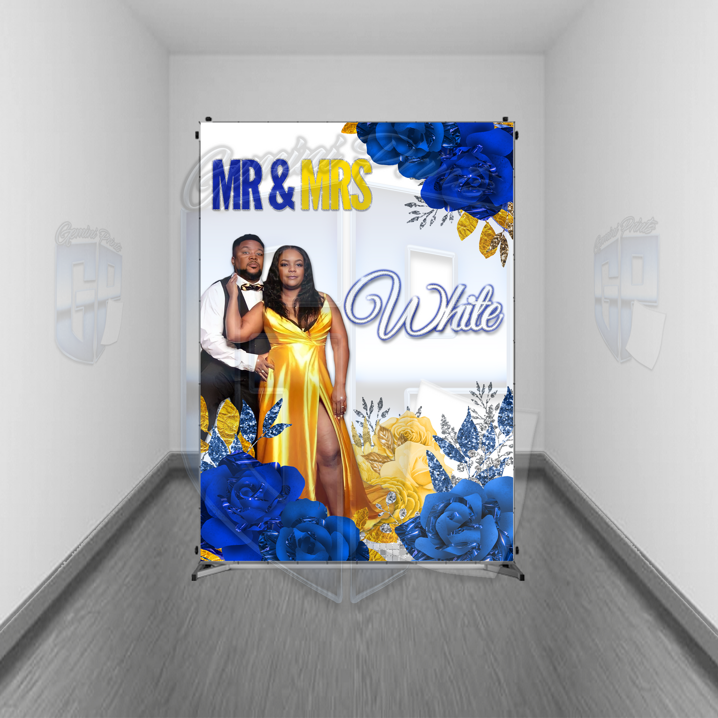 Mr & Mrs Floral Backdrop